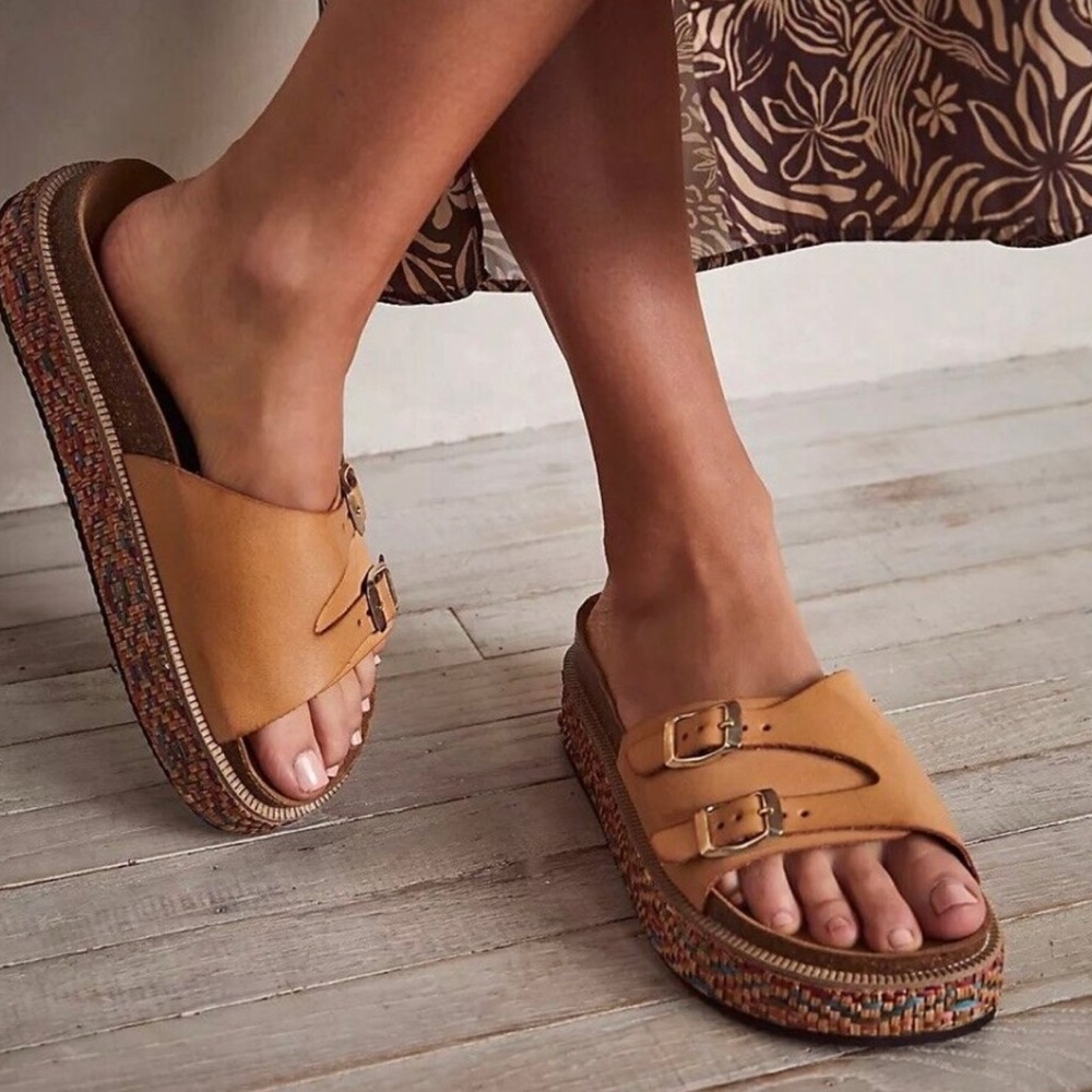 Free People Caravelle Cork Footbed Size:8 Color: Canyon Moon::NWT::